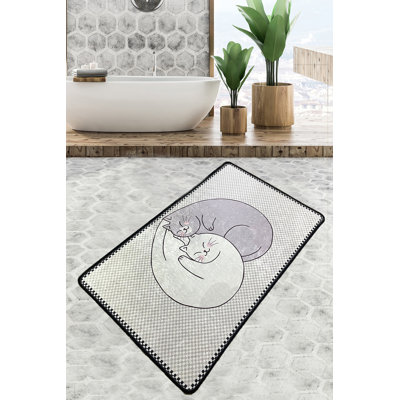 Antibacterial Bathmat, 100% Polyester, 27.6 x 47.2 inches | Non-Slip Underside, 0.4 in Pile Height, 1.54 lbs | Machine Washable at 30°C, Durable & Easy to Clean, Perfect for Bathroom Safety and Comfort