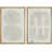 Texture Illusion Mid-Century Modern Neutral Wall Art Minimalist Decor Framed Canvas 2 Pieces Print-98554031-98554030