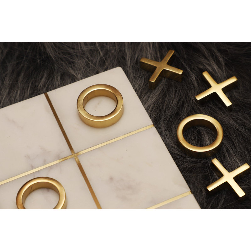 Marbleous Marble Tic Tac Toe | Décoration de table basse