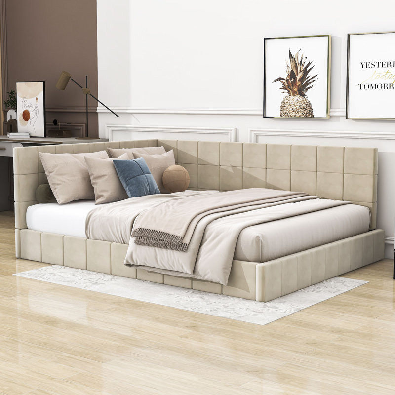 Angelah Full / Double Daybed, Beige
