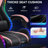 Hoffree LED Ergonomic Gaming Chair with Bluetooth Speakers and Vibration Lumbar Pillow-69741808