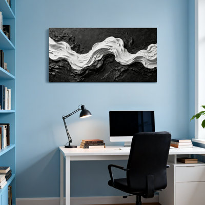 Art abstrait mode noir et blanc