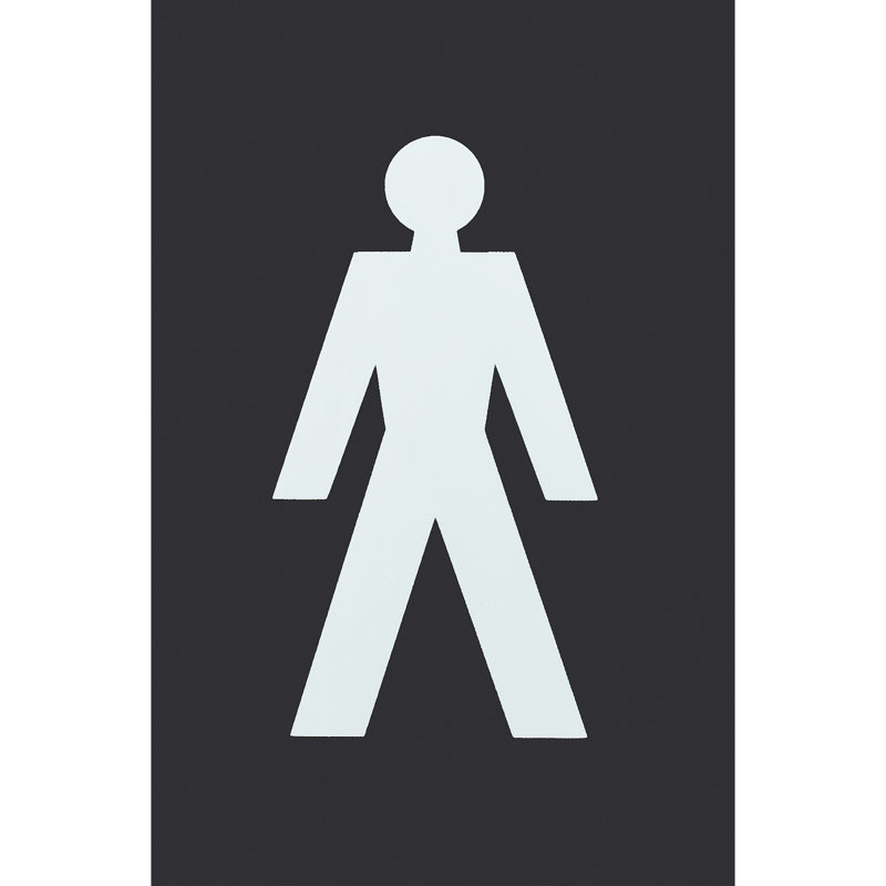 Amarys Male Sign 100Mm X 150Mm, Ebony Black