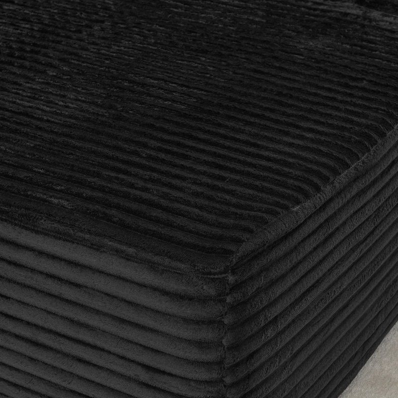 méridienne en velours, 2, Noir