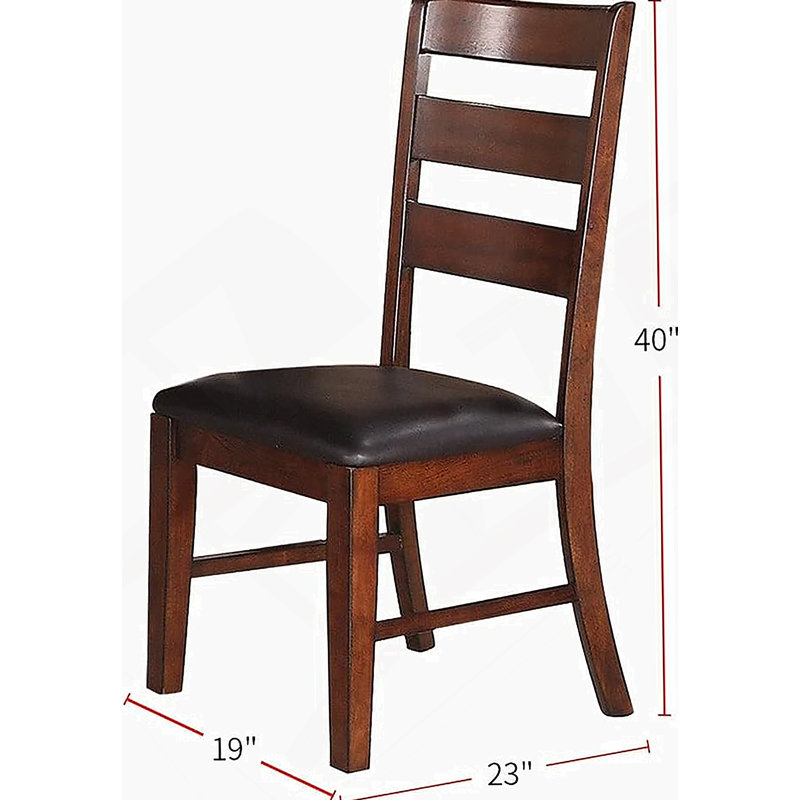 Ensemble de chaises de salle à manger en bois massif à finition noyer antique