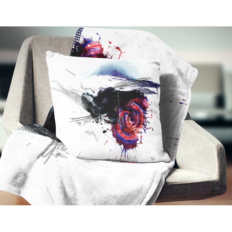  Coussin abstrait, 16 po x 1 po, Coussin décoratif