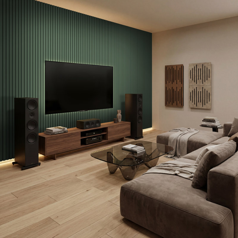 Panneau mural acoustique vert SereniSlats Mineral Sage, Sauge minérale
