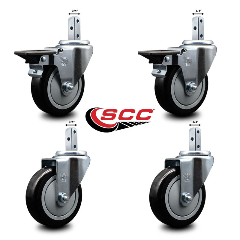 Polyurethane Casters, Black