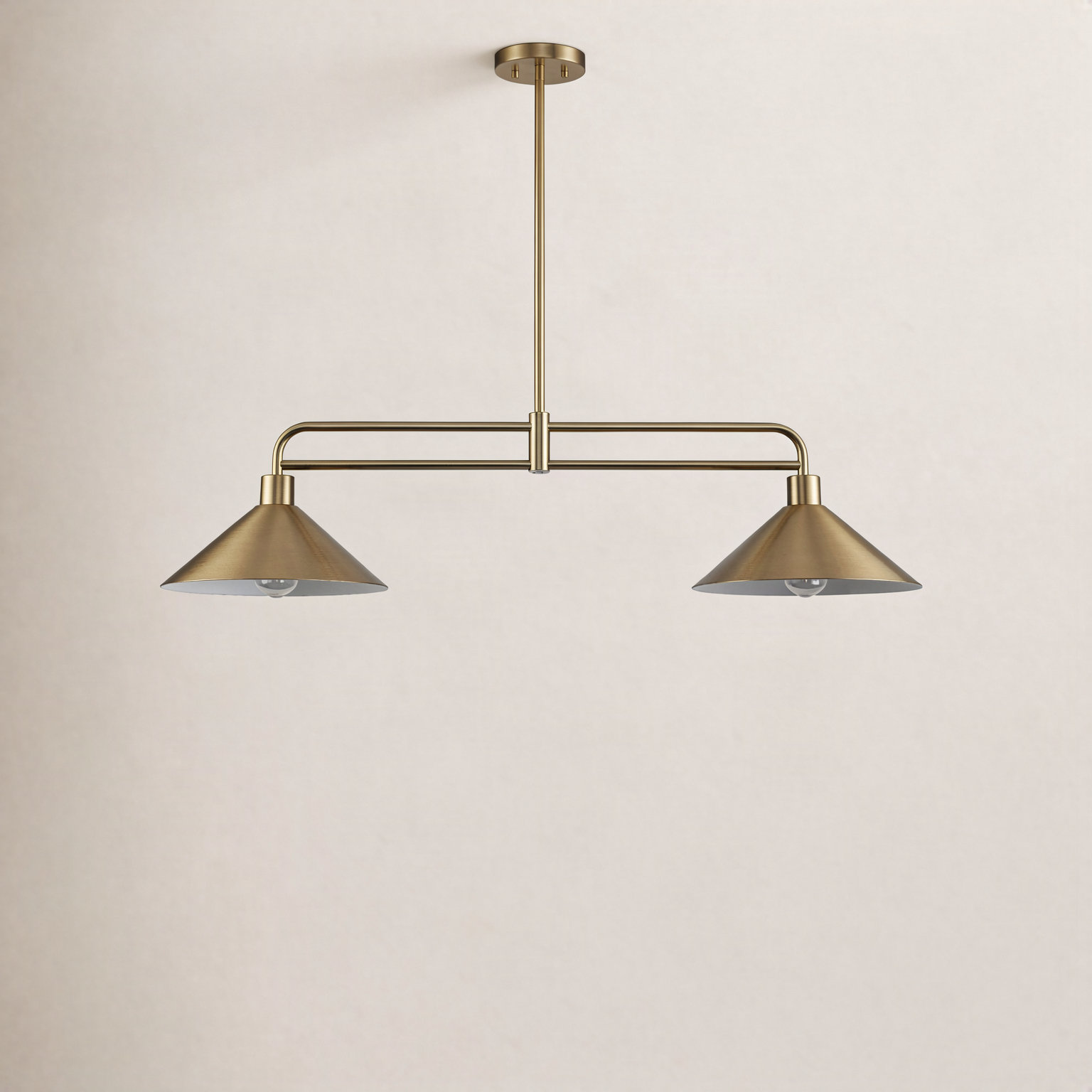 Fayra Dimmable 2-Light Pendant, Antique Gold