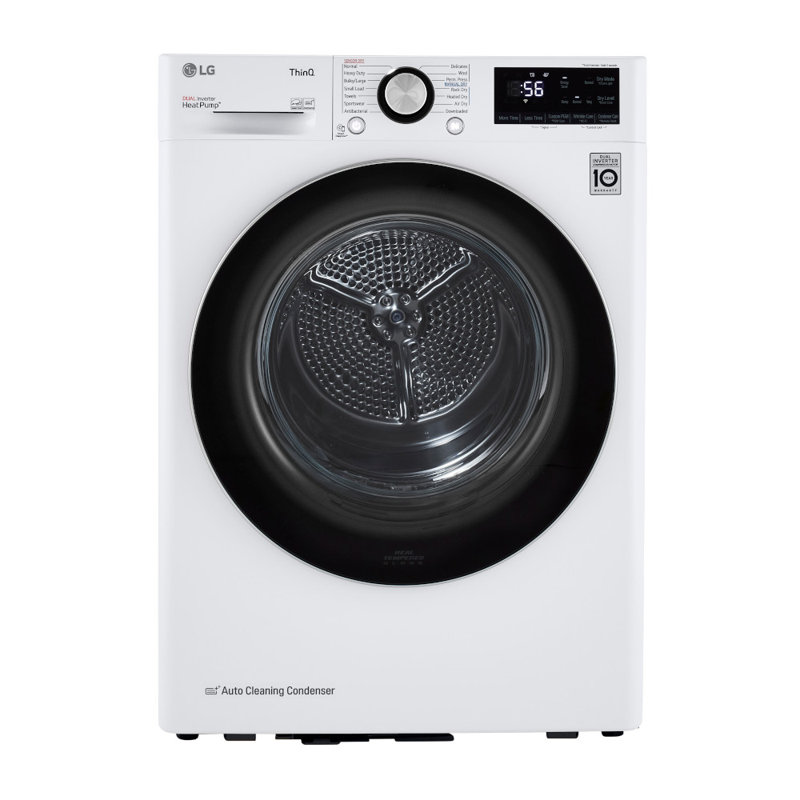 4.2 Cu.ft. White Smart Stackable Front Load Dryer with Steam