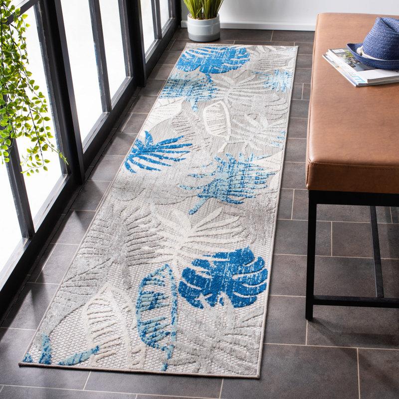 Anakin Performance Floral Indoor/Outdoor Area Rug, Runner 2' x 12'