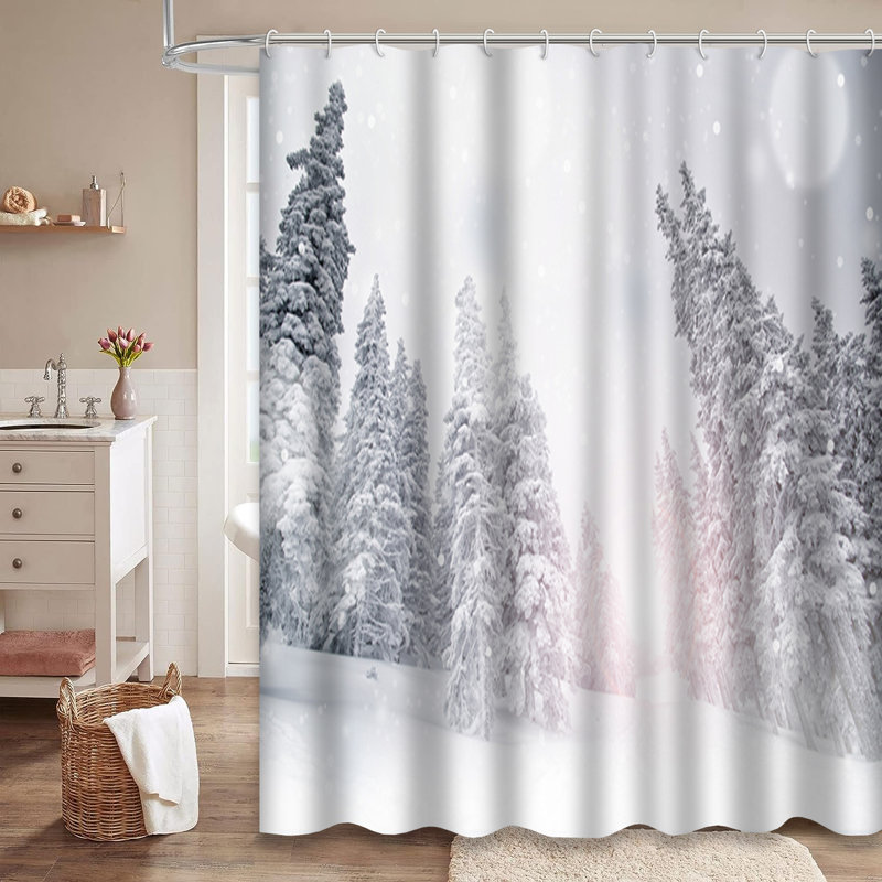 Rideau de douche Winter Snow, L 72 po x l 72 po