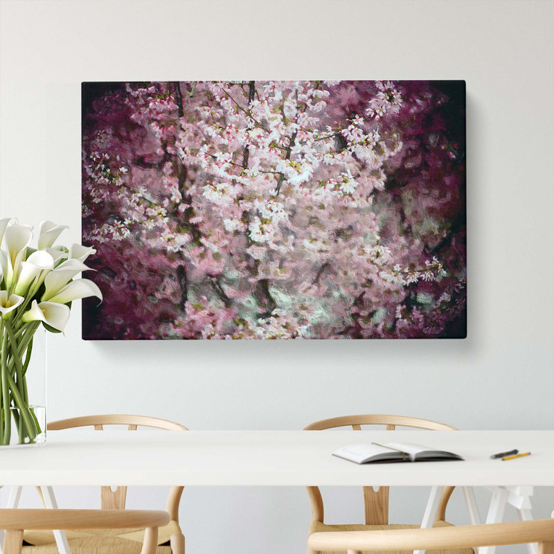 Pink Cherry Blossoms - Wrapped Canvas, 35cm H x 50cm W x 3cm D