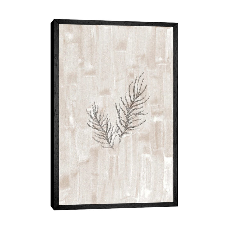 Neutral Fir-Needle by Whales Way - Painting on Canvas, 66.04cm H x 45.72cm W x 3.81cm D, Black Framed