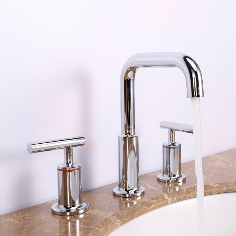 Widespread Bathroom Faucet, Chrome
