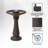 XBrand 23.43" Tiered Freestanding Classic Bird Bath Outdoor Water Fountain Resin with Auto Shut-Off Pump, Garden Decor for Patio, Yard & Lawn, Dark Brown-863661733