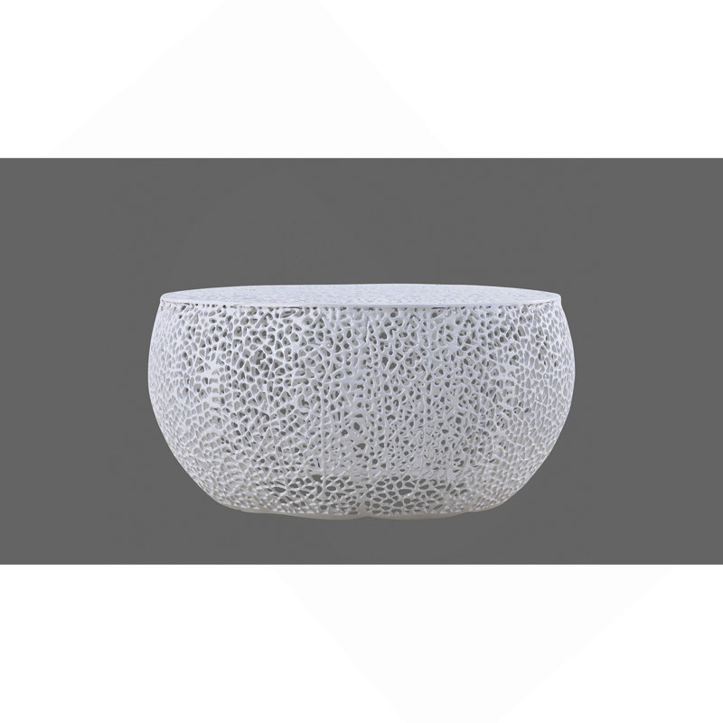 Table basse ronde blanche