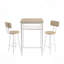Bar Table, Equipped With 2 Bar Stools, With Backrest And Partition-835886006