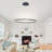 Stockham 1-Light Chandelier Round Circle LED Kitchen Island Pendant Remote Dimming-88581878-88581882