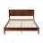 Almond Mid-Century Modern Platform Bed With Solid Wood Frame-899593010-833181680