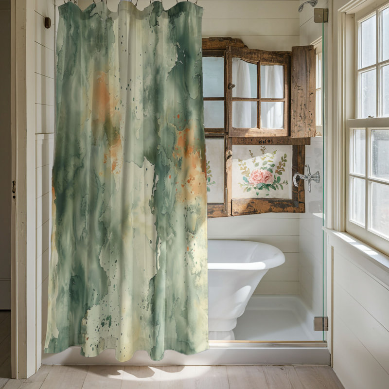Water Blend - Premium Shower Curtain, H 74 po x l 71 po