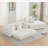 Sofas | 3-Seat Convertible Folding Sleeper Sofa Bed, Lamb Velvet for Living Room Dorms Apartments | Beige | Upholstered