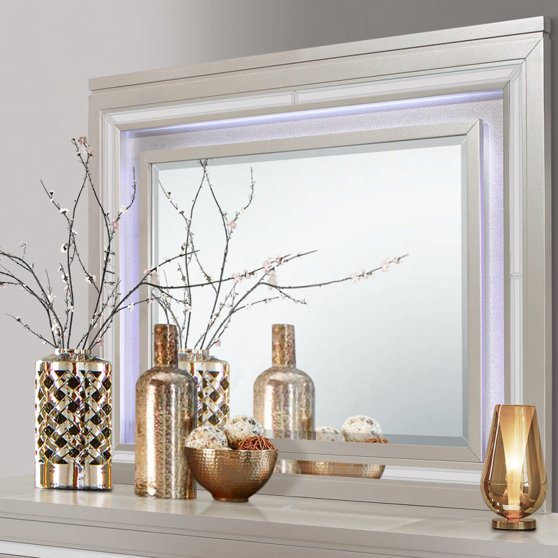 CROSS CHAMPAGNE MIRROR WITH LED