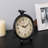Analog Metal Quartz Movement / Crystal Tabletop Clock in Black
