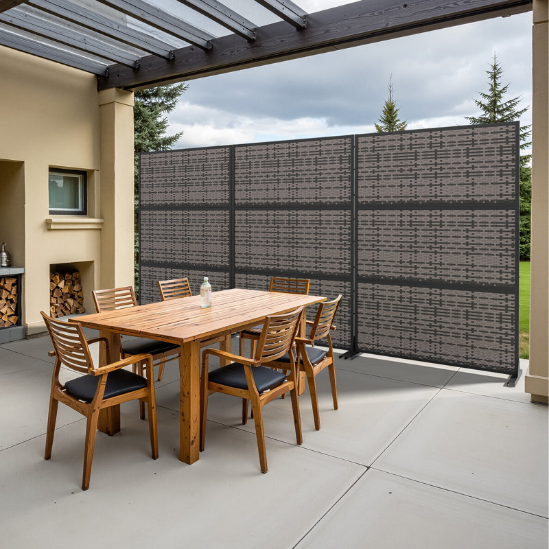 Cloison autoportante tissée noire 72 po, H 72 po x l 141 po x P 16 po, 3