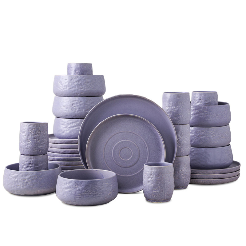 Service de table 32 pièces Stone by Mercer Project Shosai, Mauve
