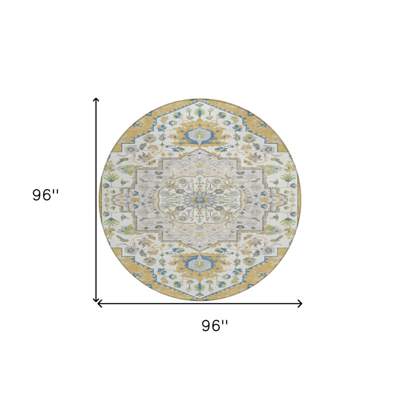 Tapis oriental rond 8 po