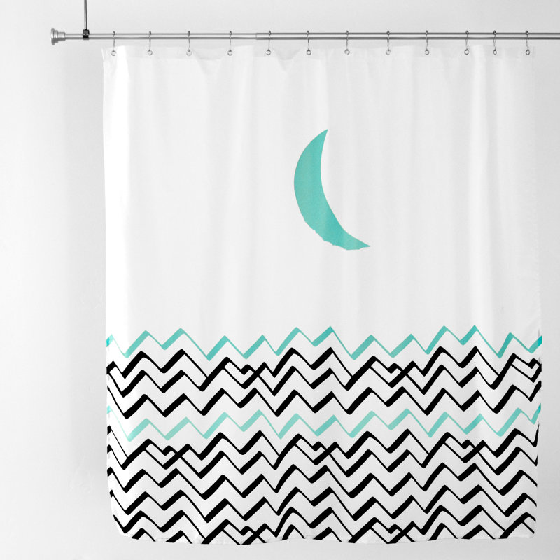 Ensemble de 2 rideaux de douche abstraits + crochets