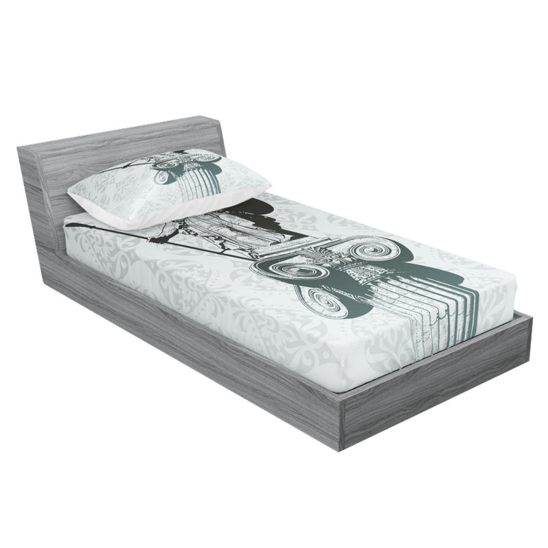Microfiber Sheet Set, Twin Sheet Set with Fitted Sheet