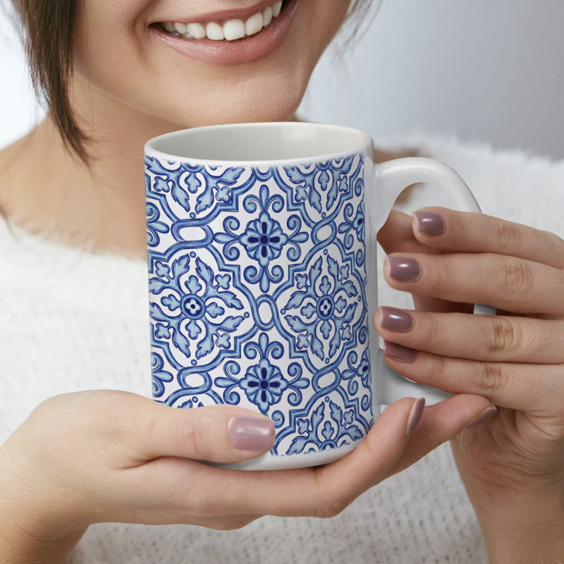 Verandah 15 oz. Tasse décorative en céramique