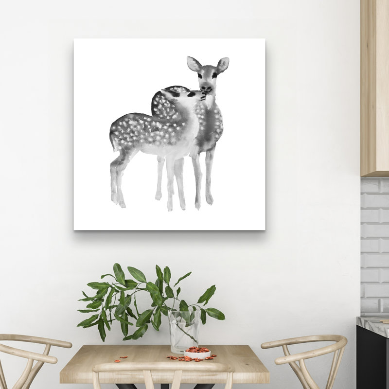 Fawns love - 32"x32" art on canvas