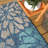 Hagy Modern Floral Textured Weave Navy/Aqua Indoor/Outdoor Rug-1933883757