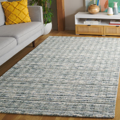 Tapis Arim 501 bleu sarcelle / beige