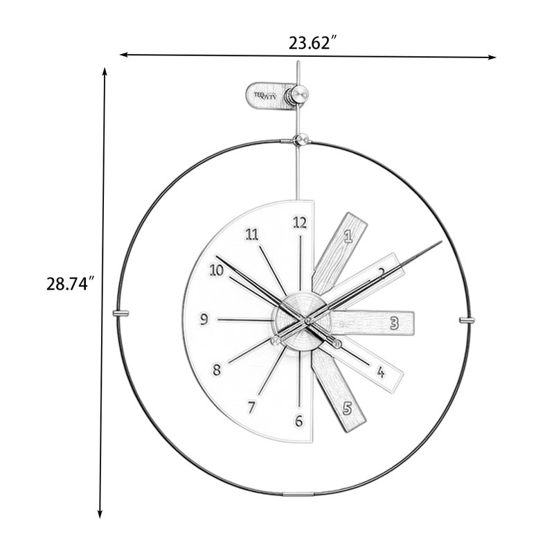 White Round Wall Clock, White