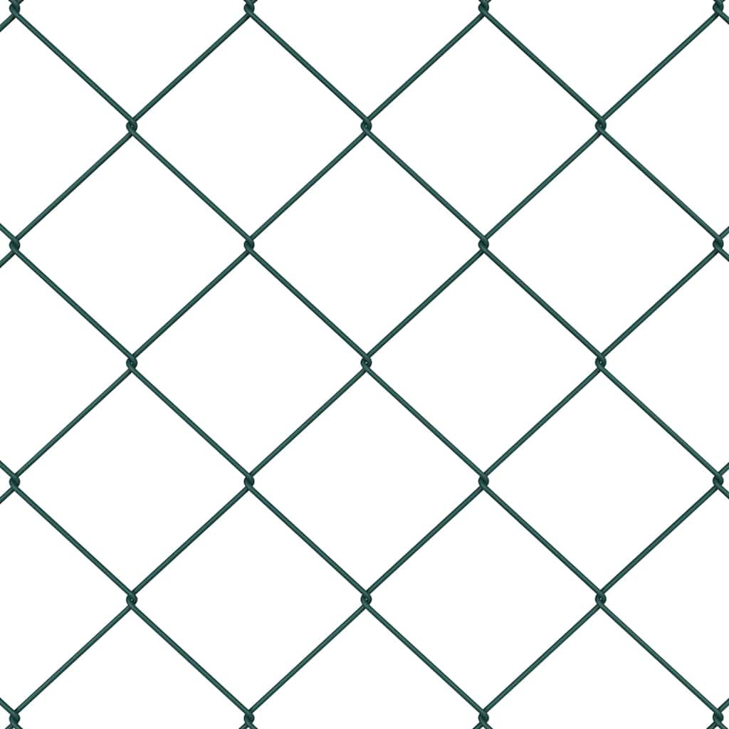 Vidaxl Chain Link Fence With Posts Steel
