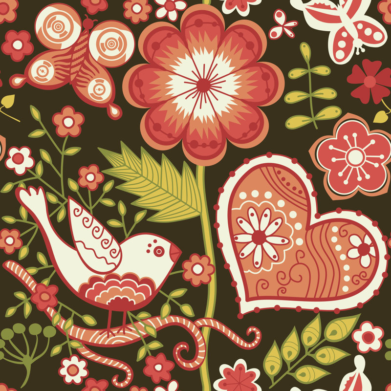 «Orason Texture transparente avec fleurs sur toile» par Pridumala, impression, H 12 po x l 12 po