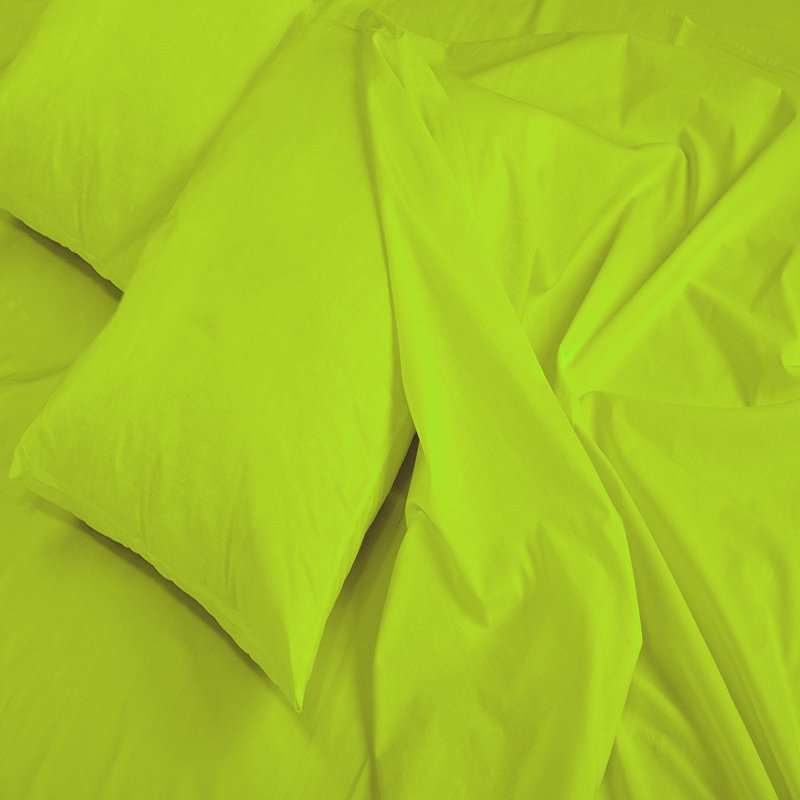 Signature Series Microfiber Sheet Set, King Sheet Set + Fitted Sheet + 2 Pillowcases, Lime