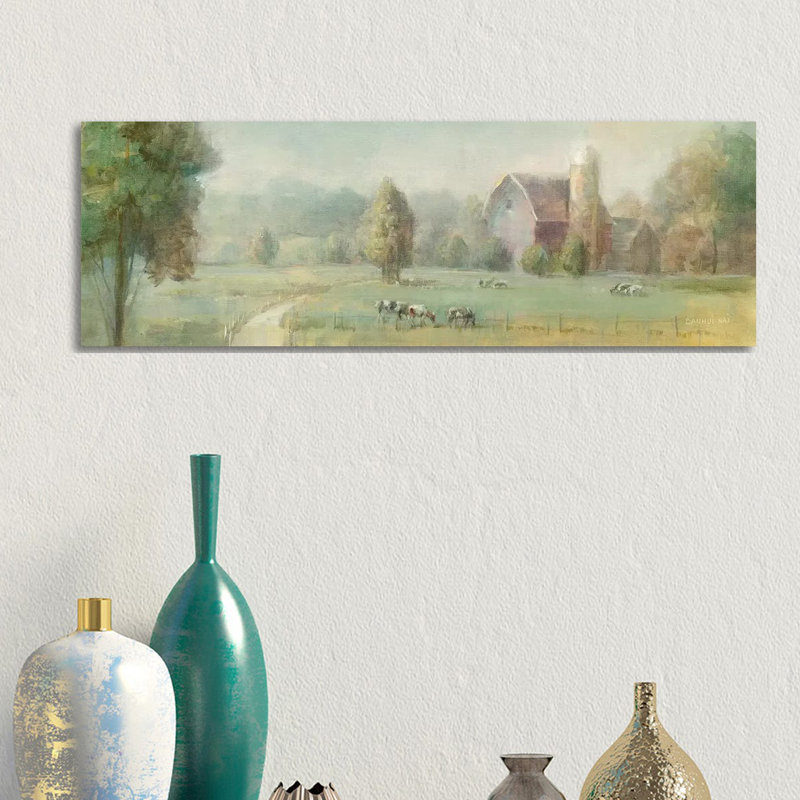 Tranquil Farm by Danhui Nai - Panoramic Print on Canvas, 30.48 cm H x 91.44 cm W x 1.91 cm D, Wrapped Canvas