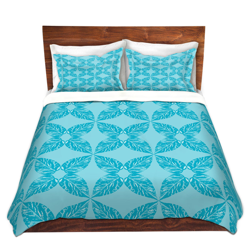 Ensemble de housse de couette laisses, 1 housse + 2 taies très grand lit