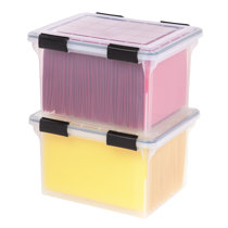 Iris Weathertight Portable File Box with Handle