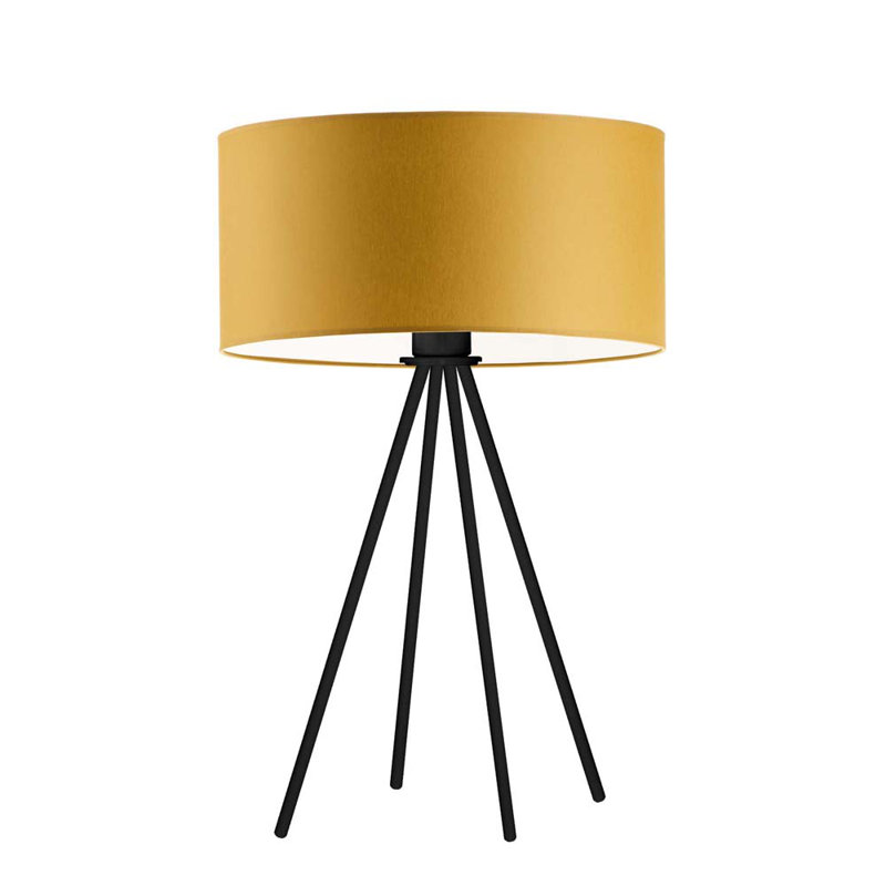 Arneshia Metal Table Lamp, Black, Mustard