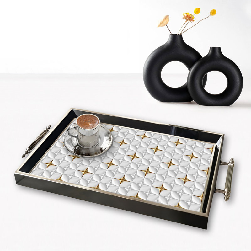 Élégant plateau en verre de 19,7 po x 11,4 po x 1,4 po | Fabrication 100% verre durable | Facile à nettoyer avec un chiffon humide | Idéal pour le service, la présentation décorative et l'organisation | Ajout élégant à la décoration intérieure