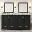 Ensemble de meuble-lavabo 60 po avec lavabos doubles en céramique (séparés), armoire avec tablette de rangement et tiroirs divisés-790811652