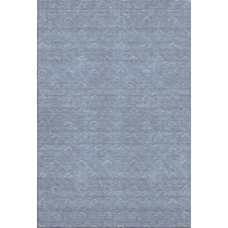 Premium Machine Washable Prisco Blue Rug, Rectangle 8' x 10'