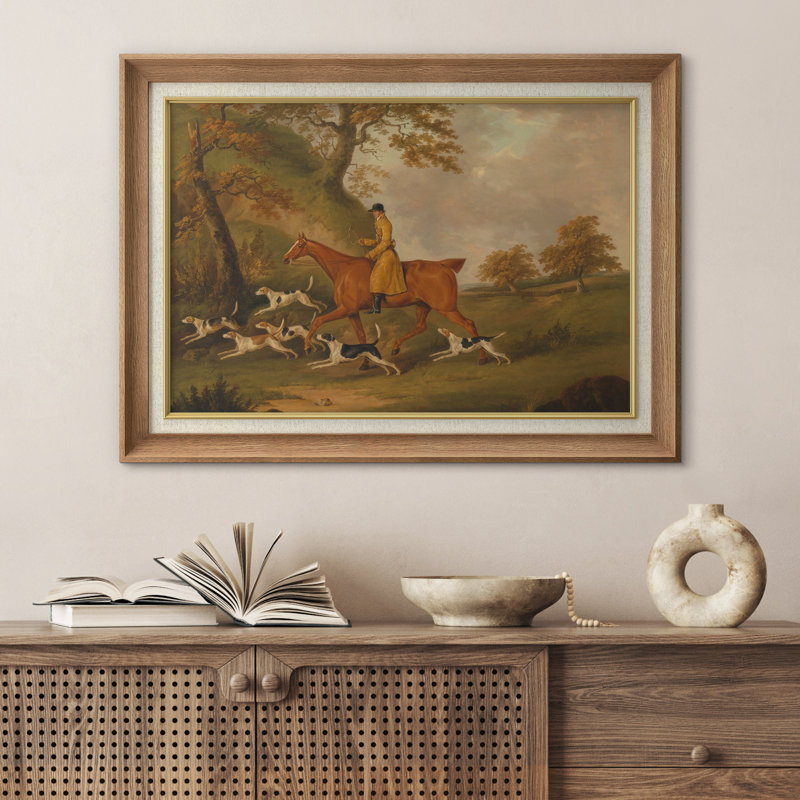 Fox Hunt Rider, H 26 po x l 36 po, Cadre naturel haut de gamme