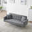 Quiniya 71.26" Modern Teddy Velvet Sofa Bed Folding Couch with Two Throw Pillows for Living Room-1922807400